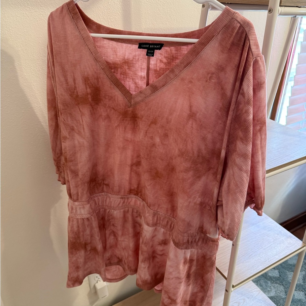 Lane Bryant Rose Tie-Dye Blouse